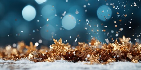 Fototapeta premium christmas background with snowflakes