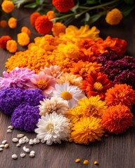 Assorted Flower Seeds in Vibrant Colors