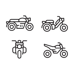 Motorcycle vector set 