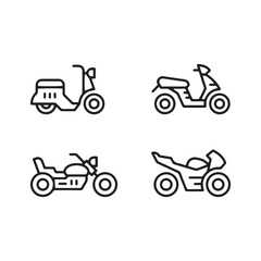 Obraz premium Motorcycle vector set 