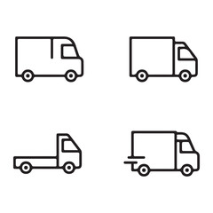 Transport car icon set 