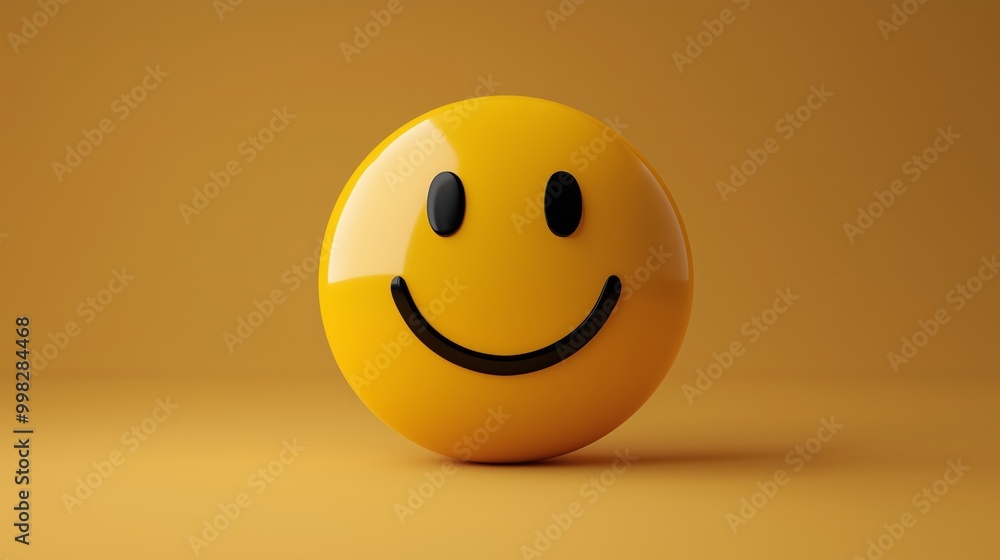 Poster simple minimalist smile icon with clean lines