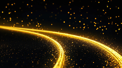 Fototapeta premium Modern flat design - Professional Abstract Black and golden Background 