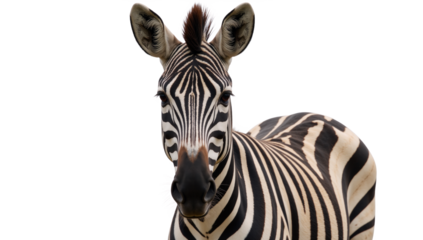 Zebra as a transparent PNG file with no discernible background