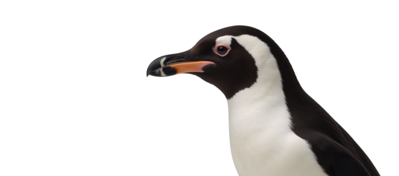 A lone penguin presented as an isolated transparent PNG image