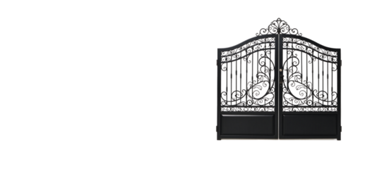 Gate depicted against an isolated transparent PNG backdrop Isolated