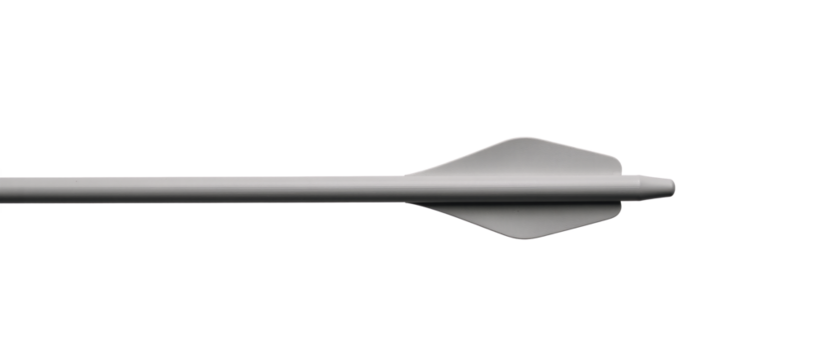 Arrow depicted as an isolated transparent PNG