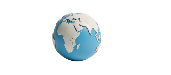 Obraz premium Globe 3D icon with transparency isolated