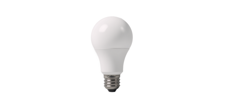3D Light Bulb Icon Isolated as Transparent PNG