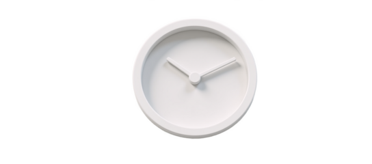Clock 3D icon with transparent background as an isolated PNG file