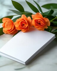 Handmade Flower Cards with Decorative Roses