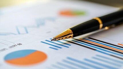 Business Strategy Report Close Up with Graphs