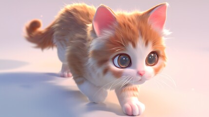 Adorable Kitten with Big Eyes.