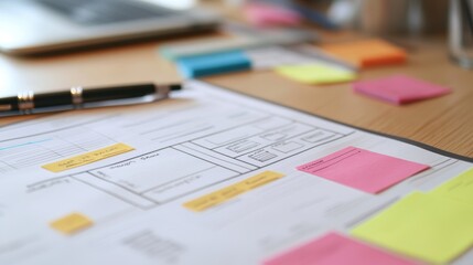 Project Planning with Sticky Notes and Charts