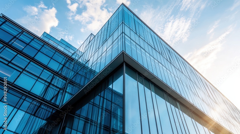 Poster Modern Corporate Building with Angular Design
