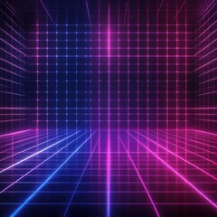 Neon Grid Background