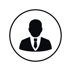 businessman avatar flat vector icon