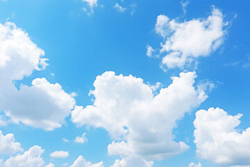 Blue sky and white clouds.