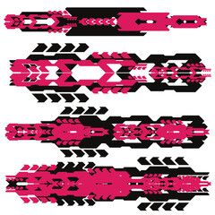 cyberpunk y2k 2000s gaming futuristic icon pattern  set collection template hud for branding fashion t-shirt decoration decals, 2d illustration rendering vector 