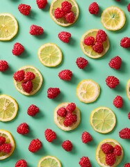 Lemon & Raspberry pattern