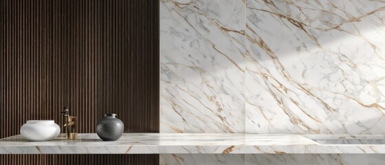 Marble and Wood Interior Design