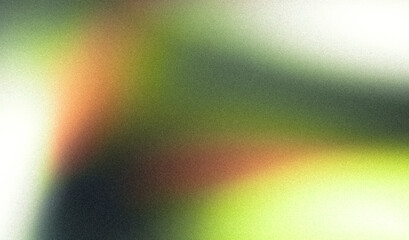 Grainy gradient background orange green glowing abstract glowing color wave black backdrop, noise texture banner poster header design