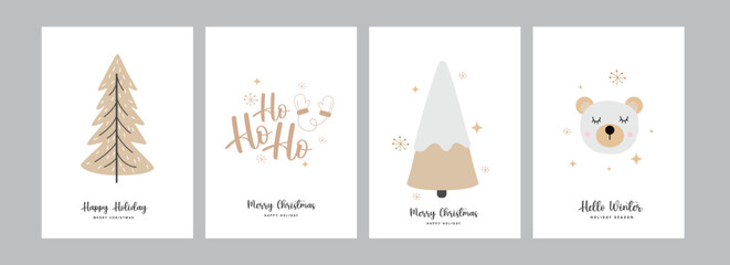 Christmas cards elegant, Holiday Cards, greeting card. Vector