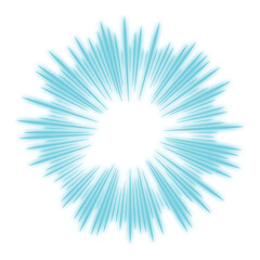 Radial radiant beam ray lines glow. Starburst, sunburst lineal element, icon. Glint, gleam, aurora effect