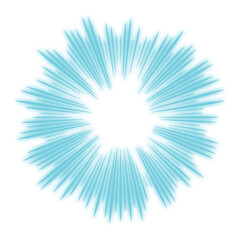 Radial radiant beam ray lines glow. Starburst, sunburst lineal element, icon. Glint, gleam, aurora effect