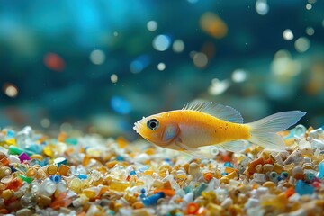 Fototapeta premium Ocean microplastics