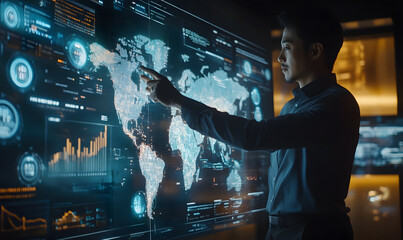 Futuristic Business Collaboration: AI-Driven Strategies, Augmented Reality Insights, Virtual Reality Simulations, and Holographic Financial Data for Smart Office Innovation