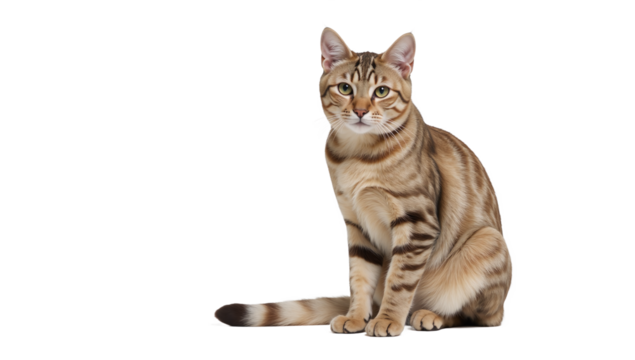 Cat illustrated against an isolating transparent PNG background