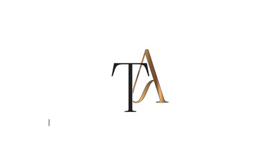 TA, AT, A , T Abstract Letters Logo Monogram	