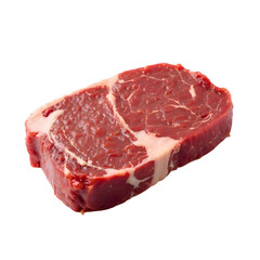 Obraz premium raw beef steak isolated on a transparent background