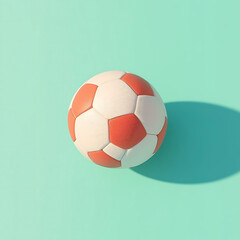 Soccer Ball with Pattern on Light color Background