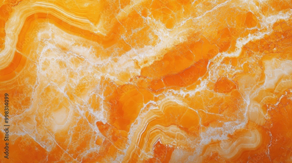 Poster orange marble texture background with a close up view of the surface