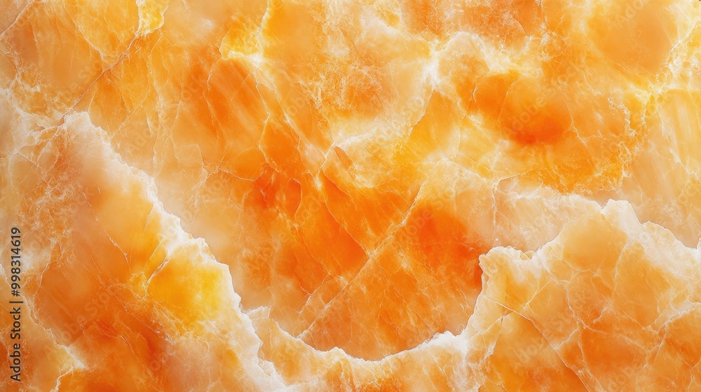 Poster orange marble texture background with a close up view of the surface