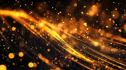 Obraz premium Abstract Background of Glowing Golden Light Streaks