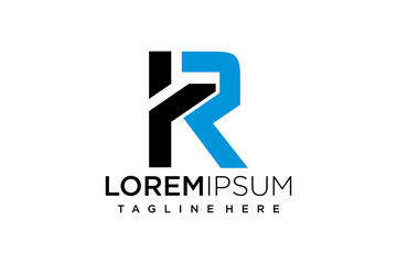 Obraz premium letter at monogram KR modern logo