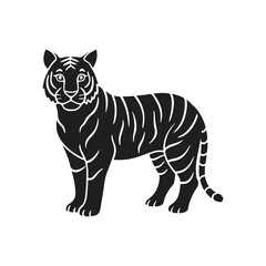 Tiger silhouette vector style illustration