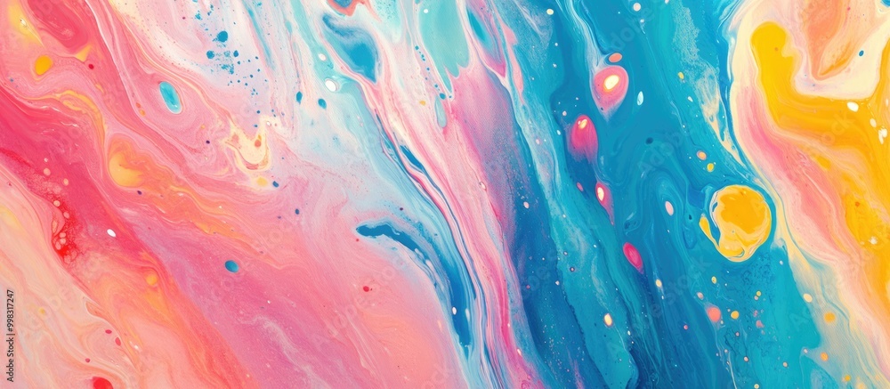 Poster abstract acrylic background with marble effect painted stroke texture on paper suitable for web and 