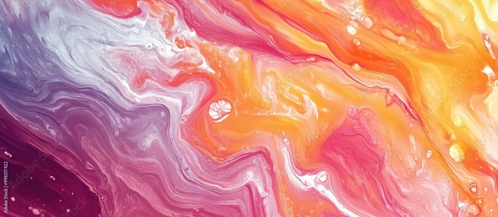 Poster abstract acrylic background with a marble effect textured paint strokes on paper suitable for web an