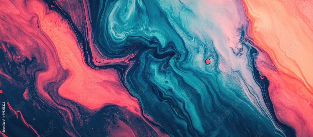 Poster abstract acrylic background featuring a marble texture with paint strokes on paper suitable for wall
