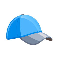 Fototapeta premium blue baseball cap icon mockup, PNG file featuring an isolated cutout on a transparent background.