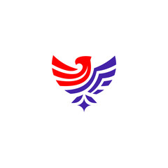 political eagle logo design or minimalist eagle logo icon or eagle vector