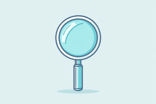 recommend clip art: One-line drawing of a magnifying glass, minimalist design, elegant curves, emphasizing simplicity and clarity in form.