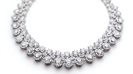 Elegant diamond necklace showcasing exquisite craftsmanship and sparkling beauty, perfect for special occasions and elegant attire.