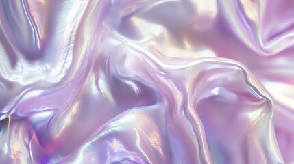 Obraz premium Soft pastel satin fabric with delicate, flowing waves creating an elegant and dreamy texture. Ideal for backgrounds and designs.