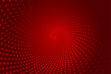 Abstract weve background halftone dots in red colors circle pattern, vector design