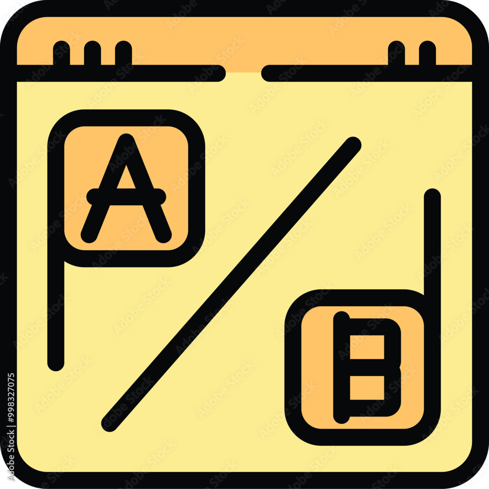 Poster ab testing experiment results being displayed on a web page, showing the different versions being co